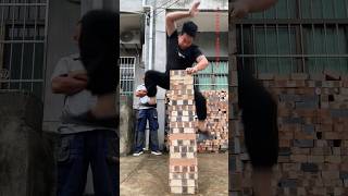 very difficult work #brickbreaking #strengthchellange#smoothskills##meterialarts