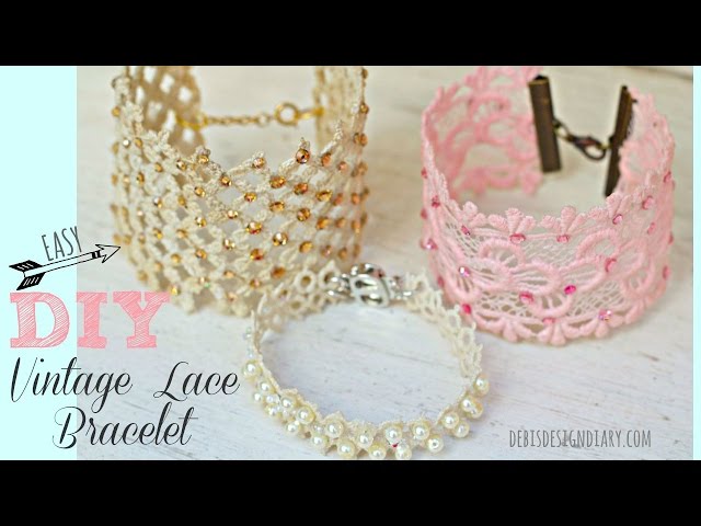 DIY Boho Lace Beaded Stretch Cord Bracelet Tutorial - YouTube