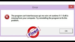 Api-Ms-Crt-Runtime-1-1-0Dll Is Misiing Obs Studio