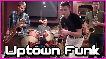 Uptown Funk  |  Alto, Tenor, and Bari Sax Cover (Plus Nick)