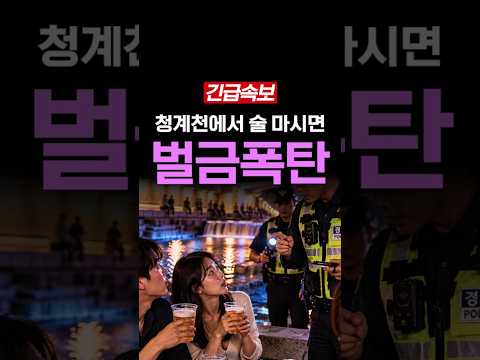 앞으로 청계천에서 <strong>술</strong> 마시면 과태료?
