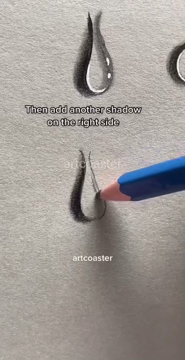 How to draw water droplets (Easy) #shorts