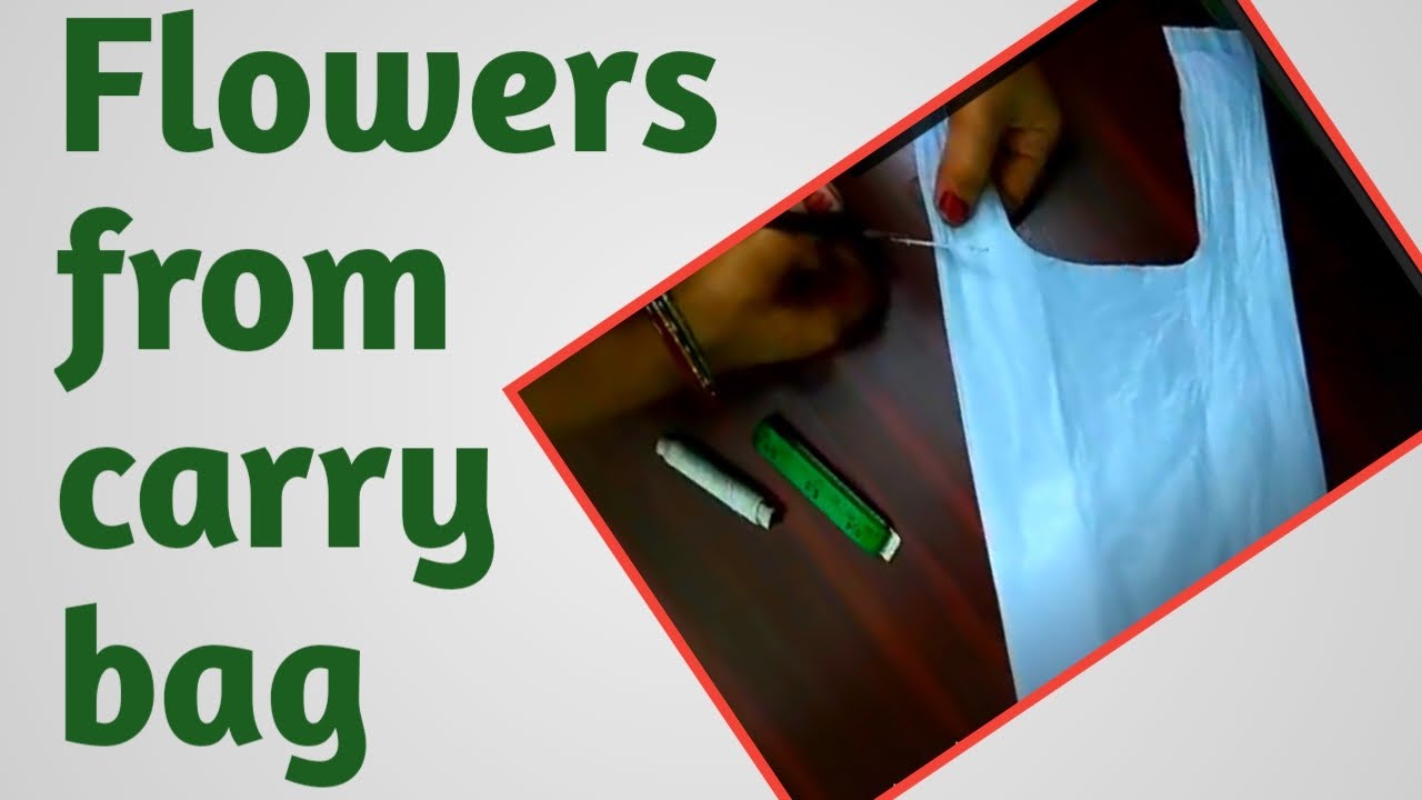 How to make Flowers from Plastic Carry Bag | Plastic sheet flower | Daily houghts