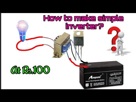 How to make simple mini inverter at home at Rs.100#technology #youtube ...