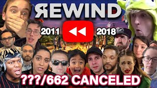 How many Cancelled YouTubers have been featured in Rewind?