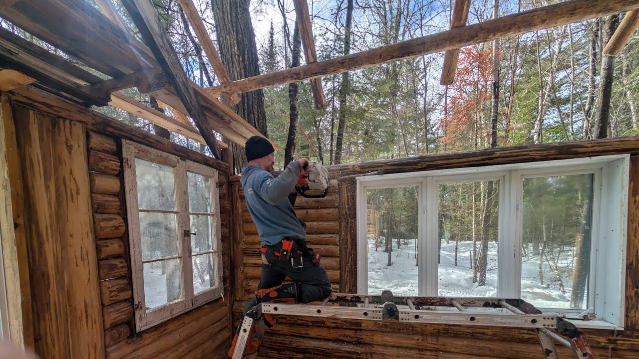 Part 26: build a cabin off grid in the wood - YouTube