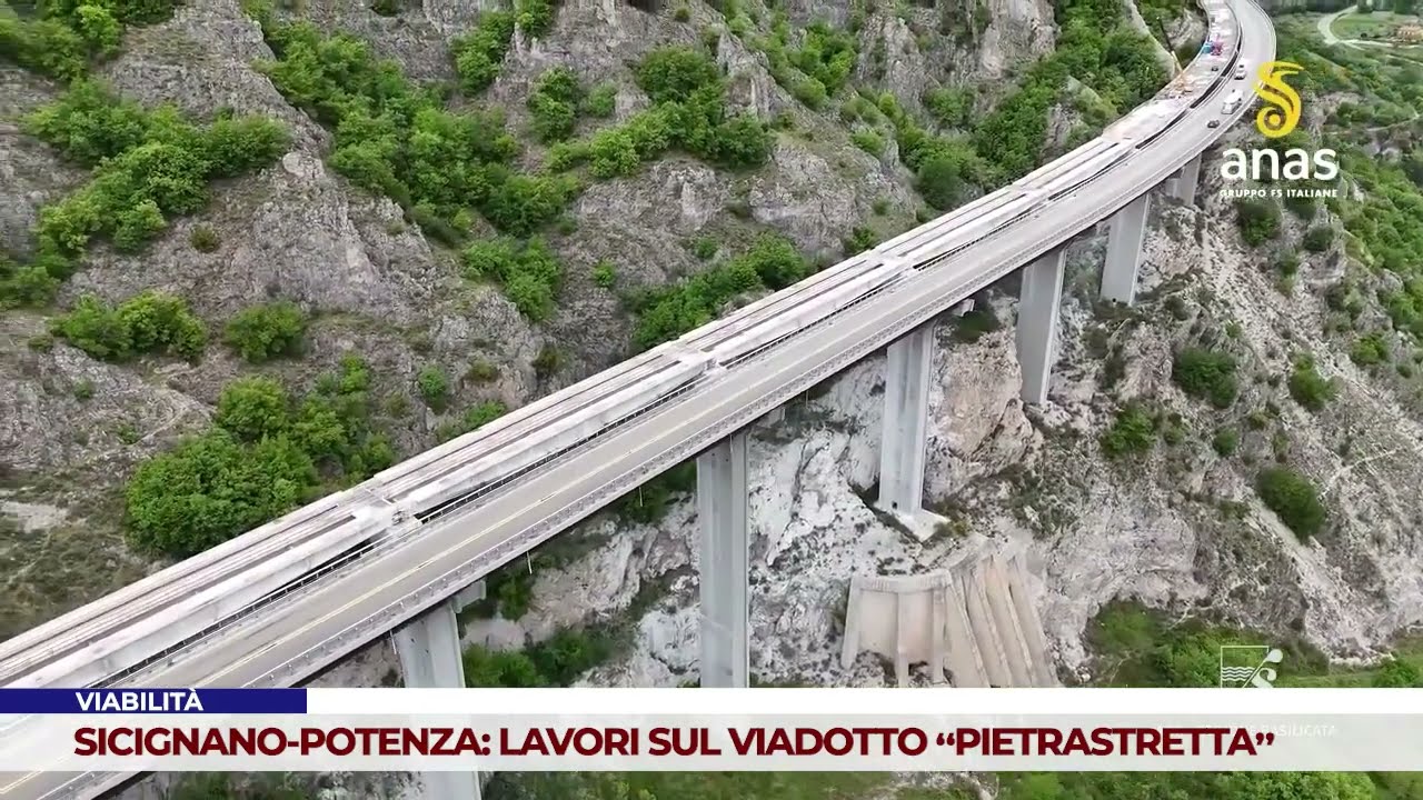 VIABILITÀ. SICIGNANO-POTENZA: LAVORI SUL VIADOTTO “PIETRASTRETTA”