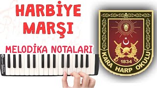 HARBİYE MARŞI Melodika Notaları ( KARA HARP OKULU MARŞI)