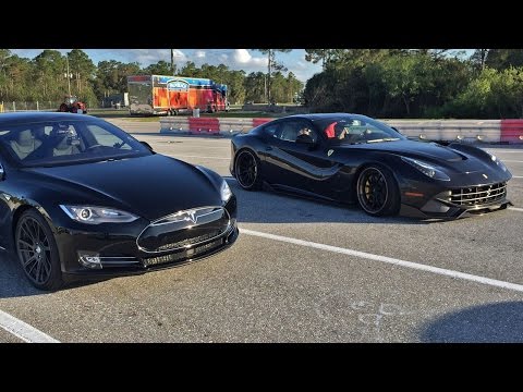 tesla-model-s-p85d-vs-ferrari-f12-1/4-mile-drag-racing-with-brooks-weisblat