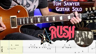 Rush - Tom Sawyer - Guitar SOLO Cover/Lesson + TAB