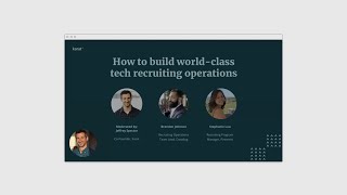 How to build world-class tech recruiting operations