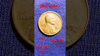 Ghost letters and numbers 1946 S Lincoln Wheat Cent