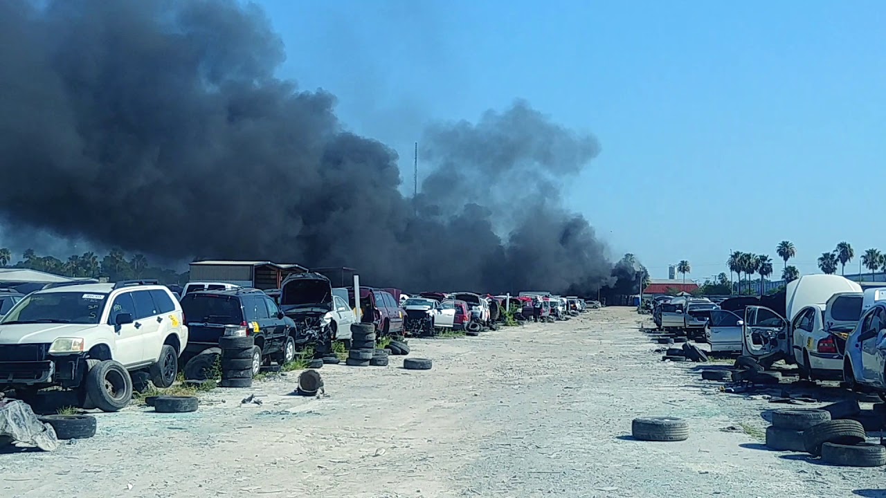 LKQ TAMPA Salvage Yard TRUCK & BUILDING FIRE 26 JUN 19