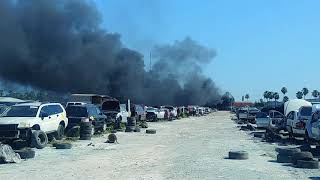 LKQ TAMPA Salvage Yard TRUCK & BUILDING FIRE 26 JUN 19