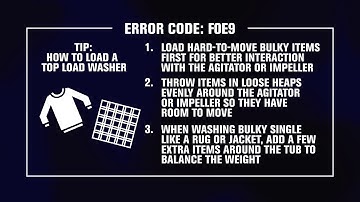How To Fix a F0E9 Error Code On Maytag® Top Load Washers