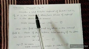 Dielectric Materials_Clausius - Mossotti Equation