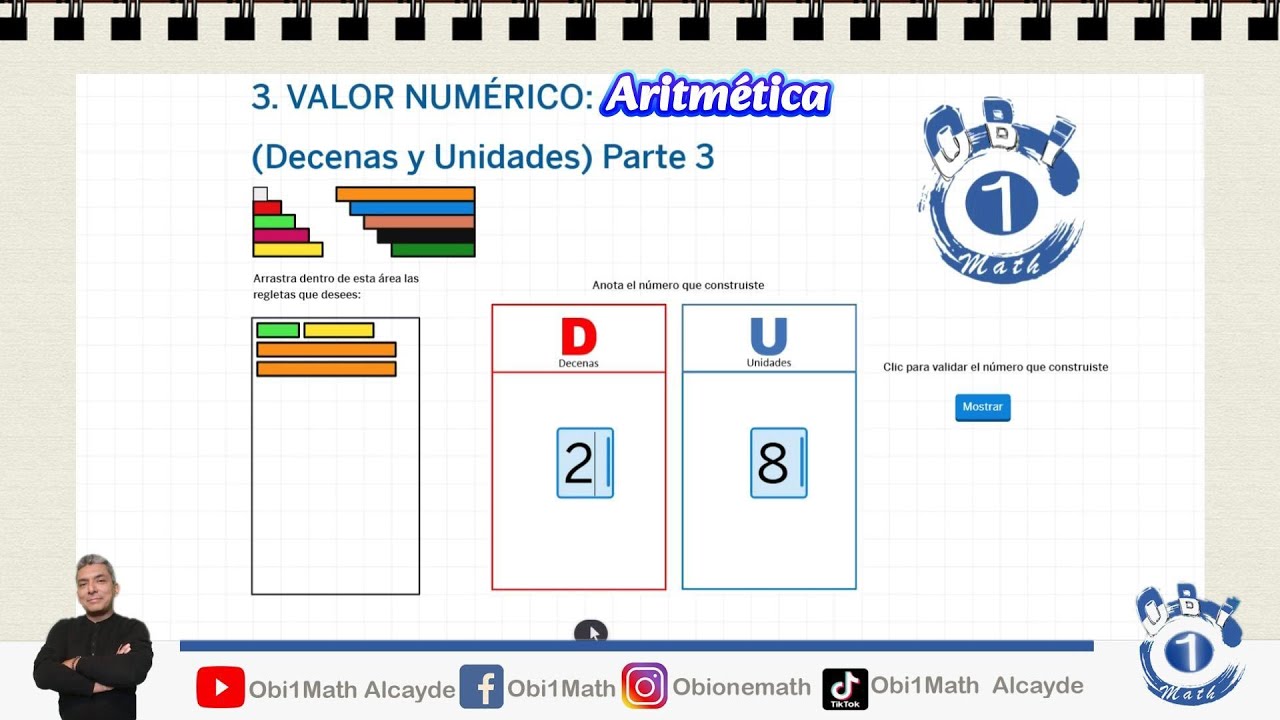 Aprende a Dominar las Decenas y Unidades Fácilmente. Actividad 3 Regletas.