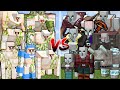 ALL MINECRAFT MUTANT GOLEMS Vs ALL MINECRAFT MUTANT ILLAGERS Minecraft Mob Battle