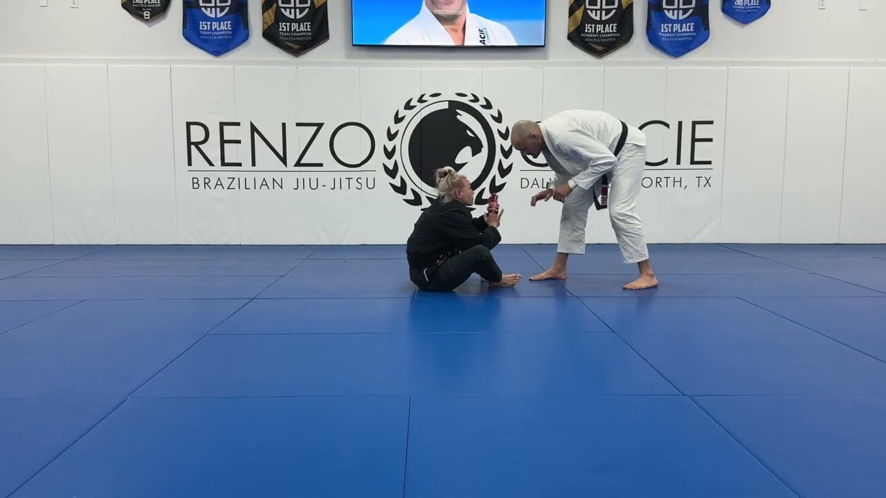 Open Guard Passing - They Sit Up - Push Them Back & Pass - Pop Their Hands Then Knee Throw By