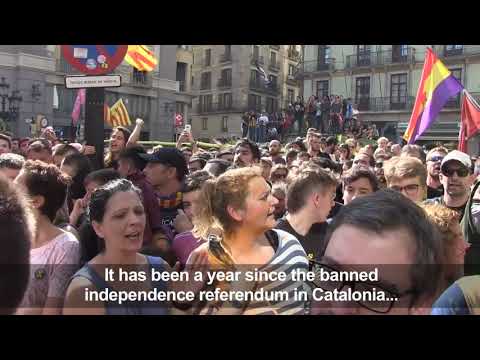 Tensions Between Police And Protesters In Barcelona