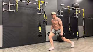 Dumbbell reverse lunge - same side