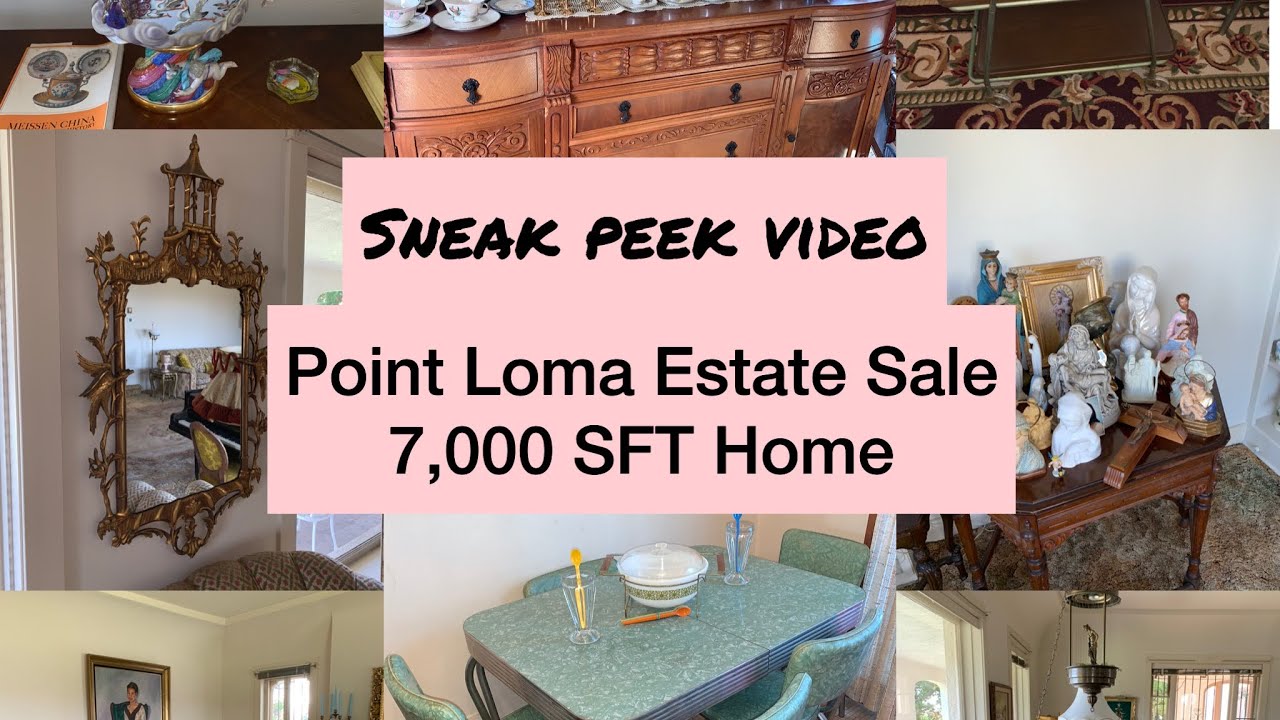 Point Loma (San Diego) Estate Sale Sneak Peek of 7,000 SFT Home Sale