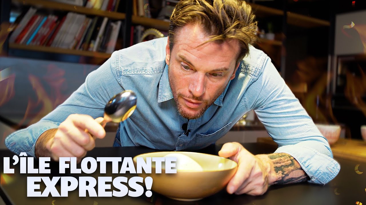 Recette de Norbert  : L’île flottante express avec sauce chocolat