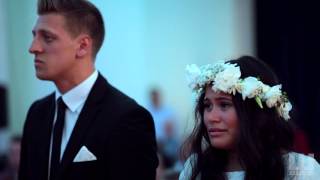 Benjamin and Aaliyah Armstrong honoured with Haka after their wedding