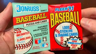 UGLIEST BASEBALL CARDS EVER: 1991 Donruss & 1991 Fleer #junkwax #sportscards #90snostalgia