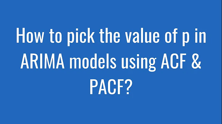 8.17: How to pick the value of p in ARIMA models using ACF & PACF?