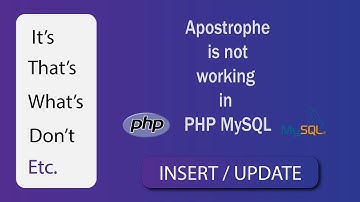 How to insert apostrophe in mysql using php | 