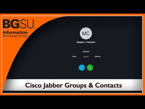 Cisco Jabber Groups & Contacts