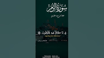 وإذا ذكر الله وحده اشمأزت قلوب الذين لا يؤمنون بالآخرة | القارئ سعود الشريم