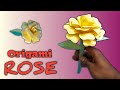 Diy  how to make awesome paper rose  origami rose  deepankar arts