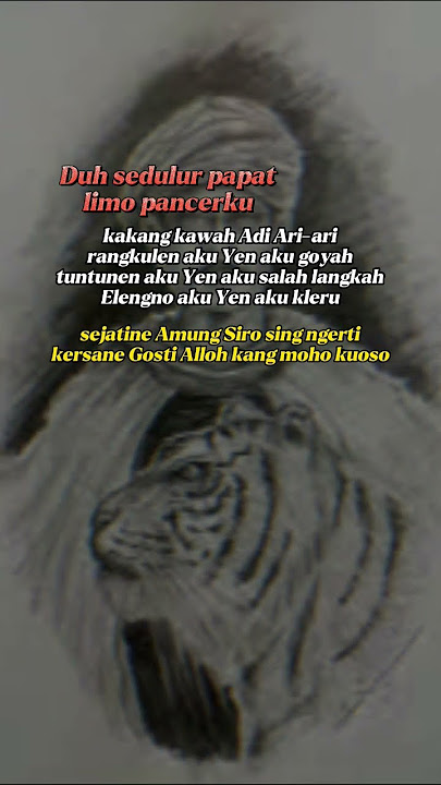 wong jowo ojo lali adat jowone.sedulur papat pancer