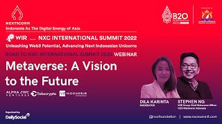 Wir Group Presents Nxc International Summit 2022 Webinar Metaverse A Vision To The Future