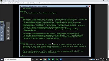 Renaming a computer and adding it to a domain in PowerShell