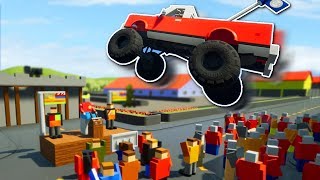 Jumps & Stunts In The City - Brick Rigs Multiplayer Gameplay - Ramps, Jumps & Stunts