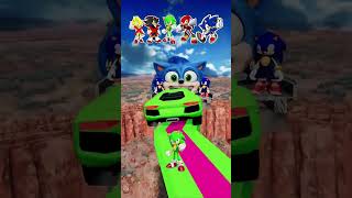 99% of Sonics FAIL This Curved Bridge… Only 2 Survive 😱 #shorts #sonic