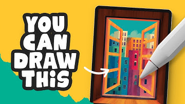 How to Draw a Window View in Procreate — Simple & Relaxing Art Tutorial