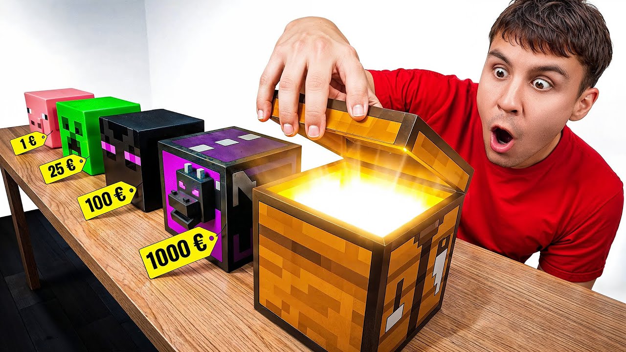 1€ VS 1000€ Minecraft Mystery Box!