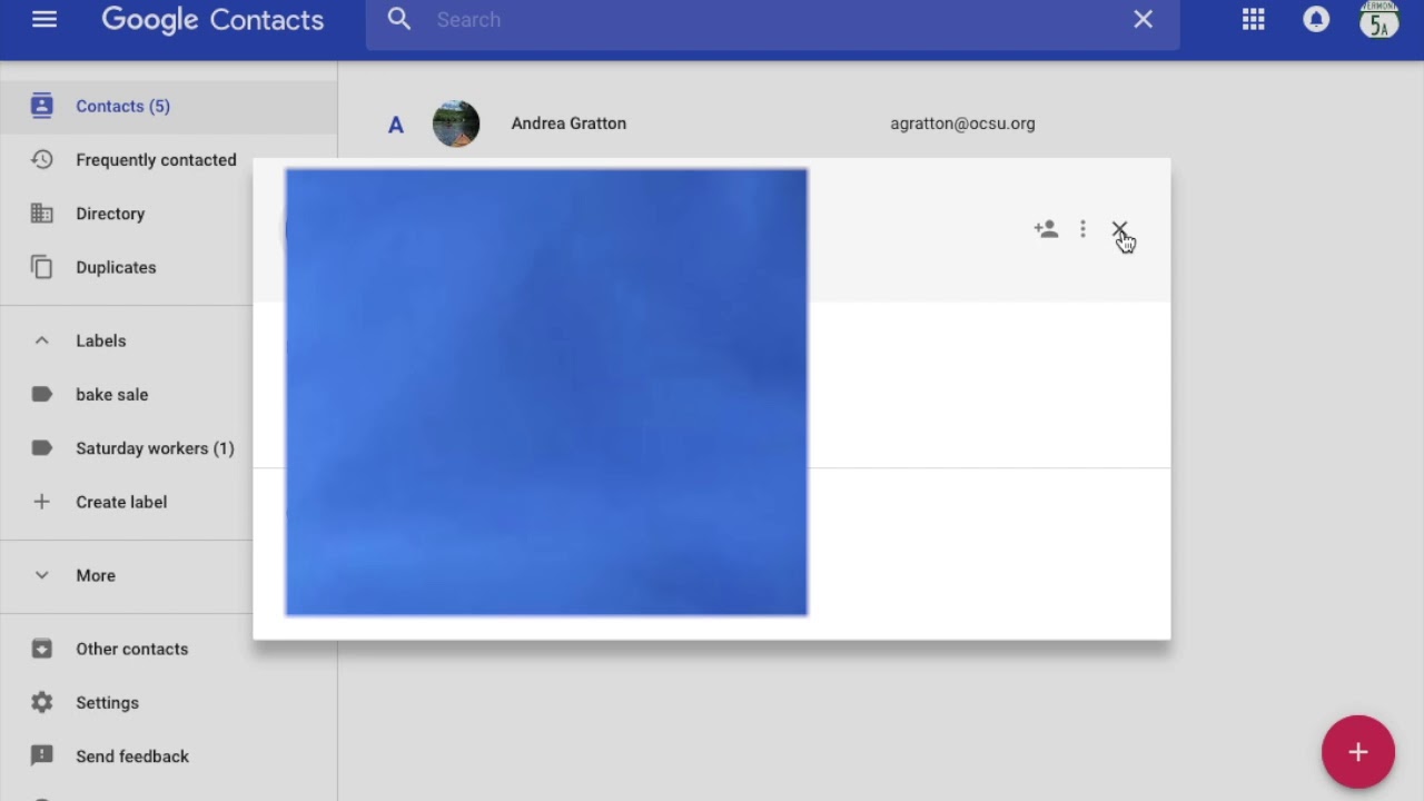 Google Contacts groups, lists, and labels