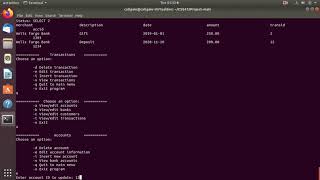 SQL Bank Application