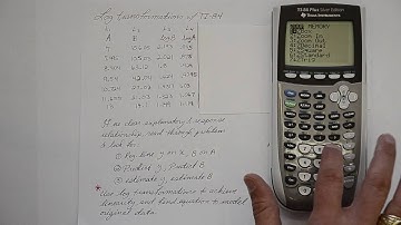 Log Transformations with TI-84