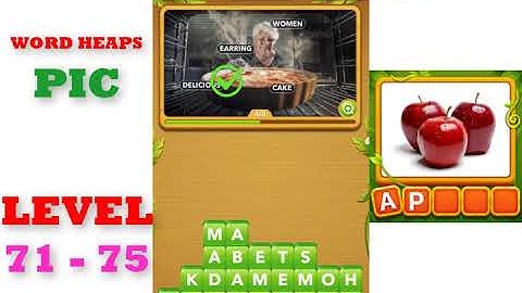 Word Heaps: Pic Puzzle Level 71 - 75 | All Answers | Walkthrough