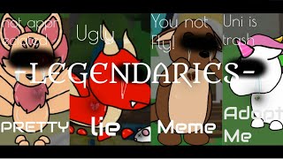 🦄Pretty Lies🦘 meme 🦇Adopt me🦊 Legendaries Kitsune,Kangaroo,Dragon,Unicorn