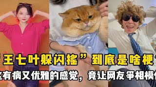 王七叶躲闪摇到底是啥梗?竟引无数网友争相模仿,你有模仿过吗?