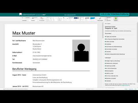 Lebenslauf schreiben und gestalten - Bewerbungstext formulieren: Lebenslauf.com [XING, Vorlage]