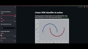 Support Vector Machine(SVM) in Action - Using Streamlit