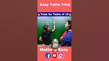 Easy Table Trick of 15 🔥 | Table of 15 | Table Trick #fun #mathsiseasy #shorts #trend #youtubeshorts